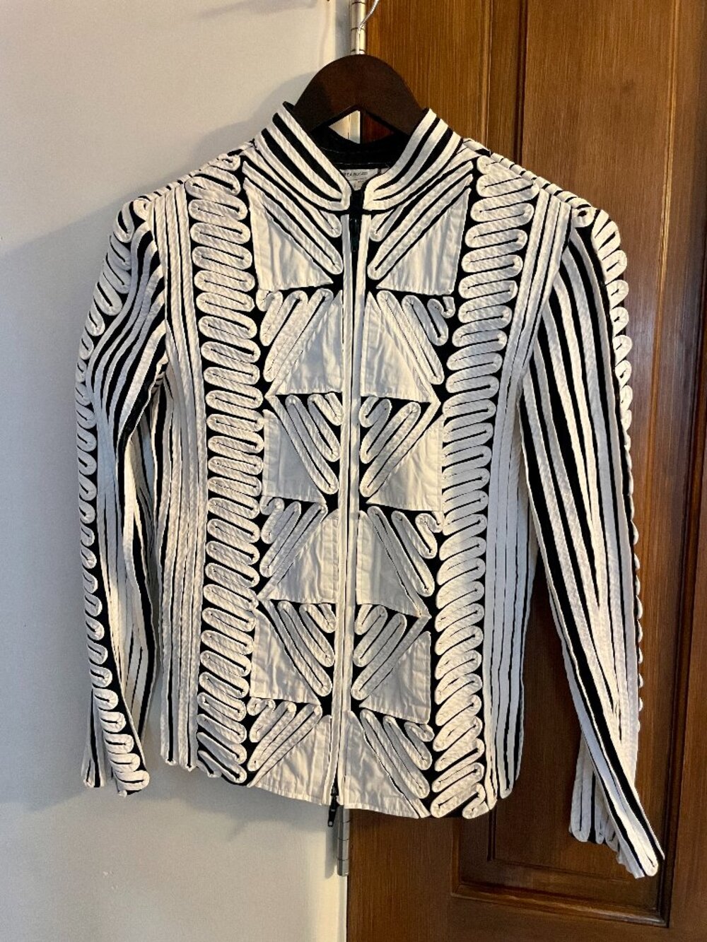 Andrea Rosati Zip-Front Patterned Jacket